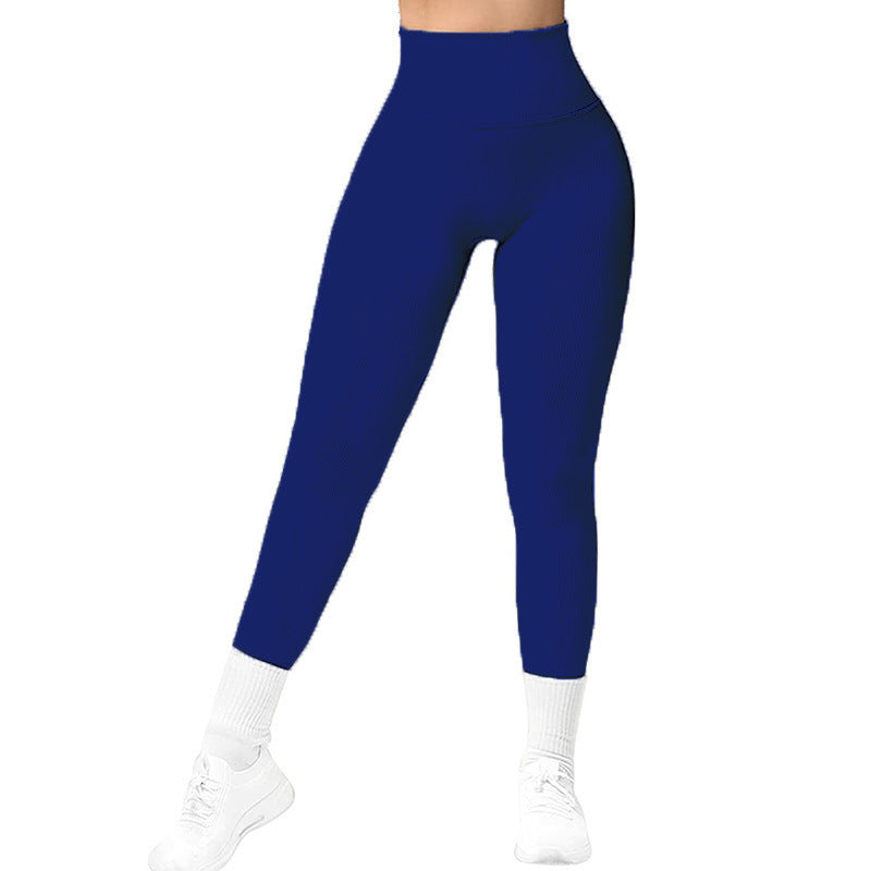 Leggings Femme Taille Haute Sans Coutures – Pantalon de Sport Slim Tricoté pour Yoga, Fitness et Running – Tissu Extensible et Confortable